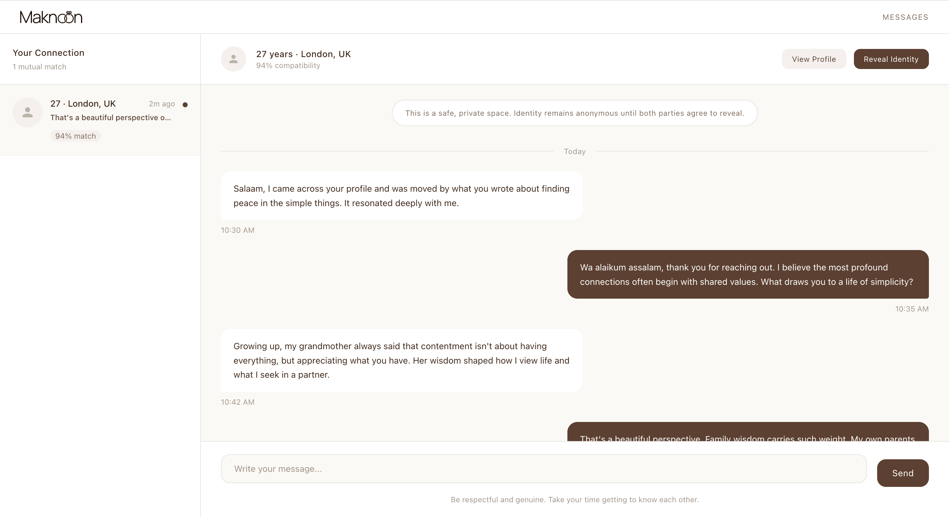 Chat in a Safe Space